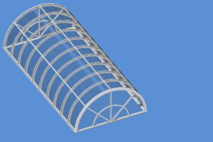 Half-round barrel vault skylight