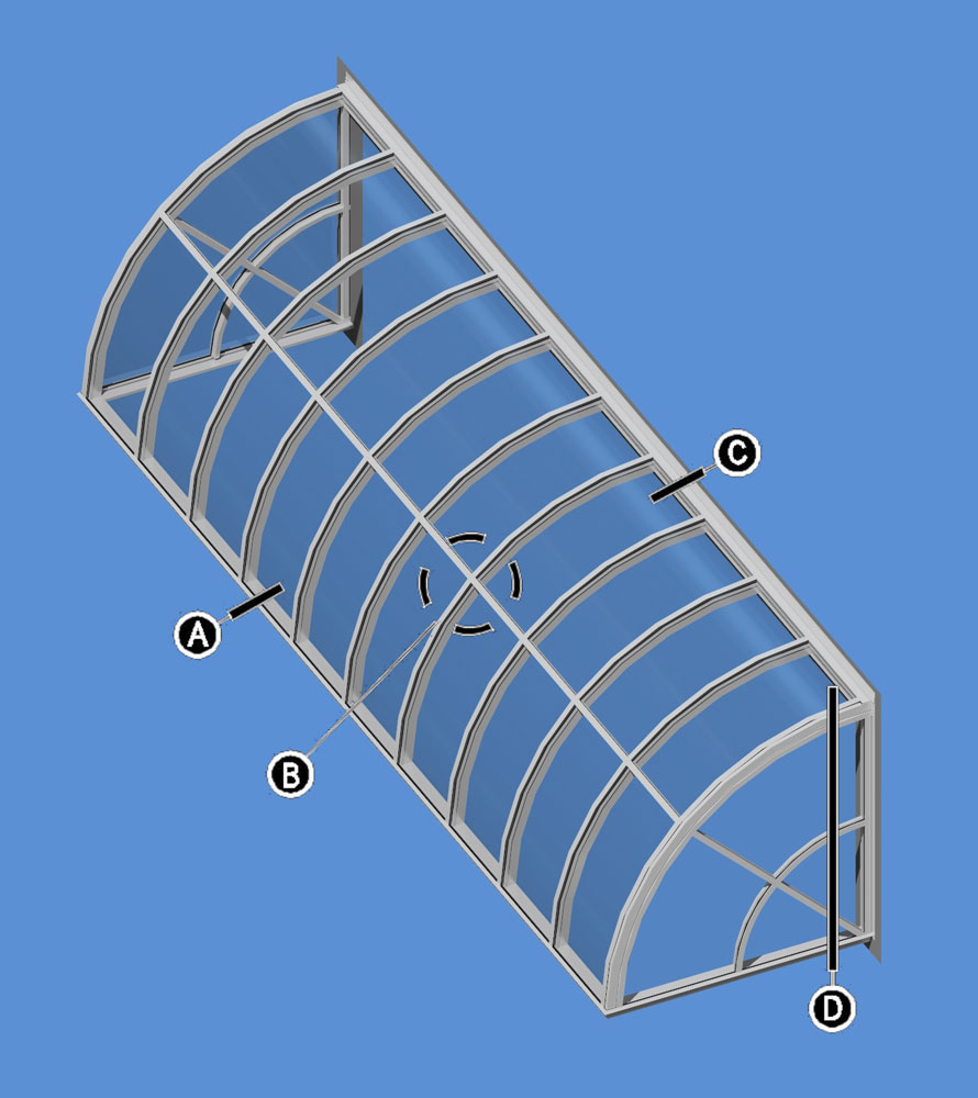 Quarter-Round Barrel Vault diagram