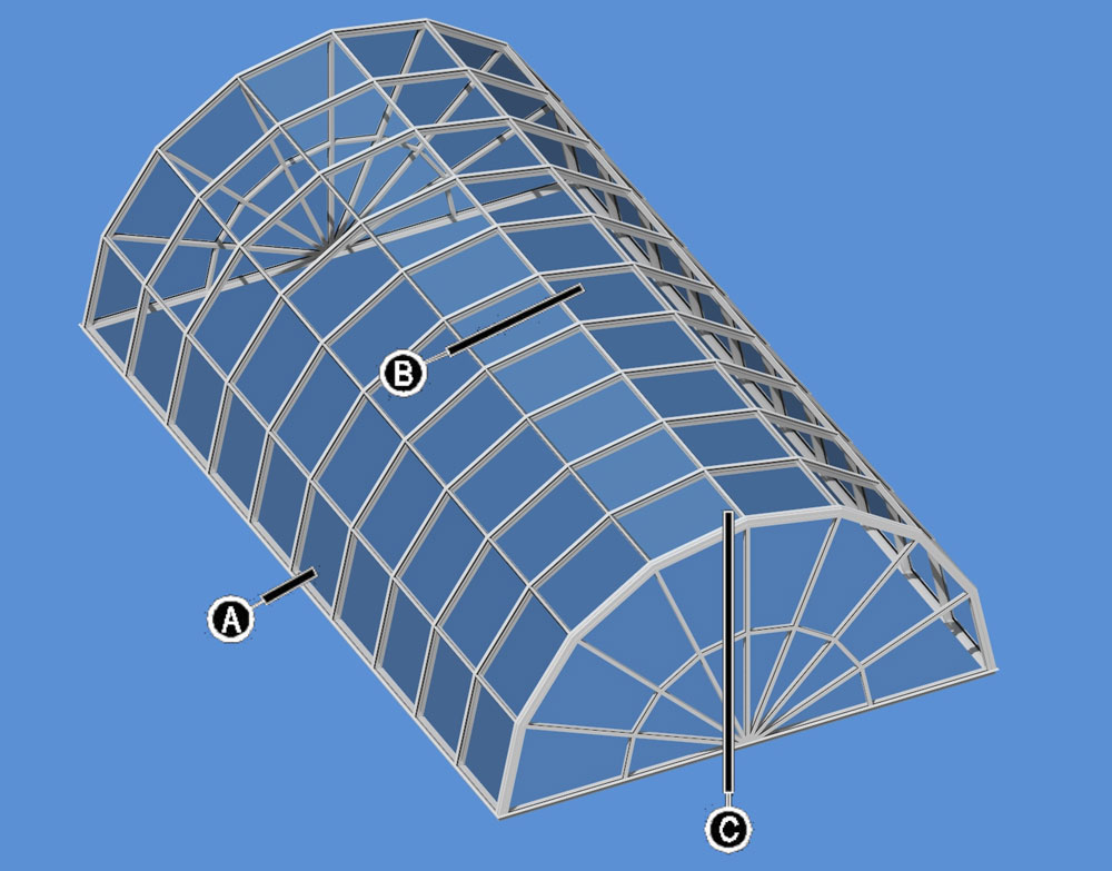 Segmented Half-Round Barrel Vault diagram