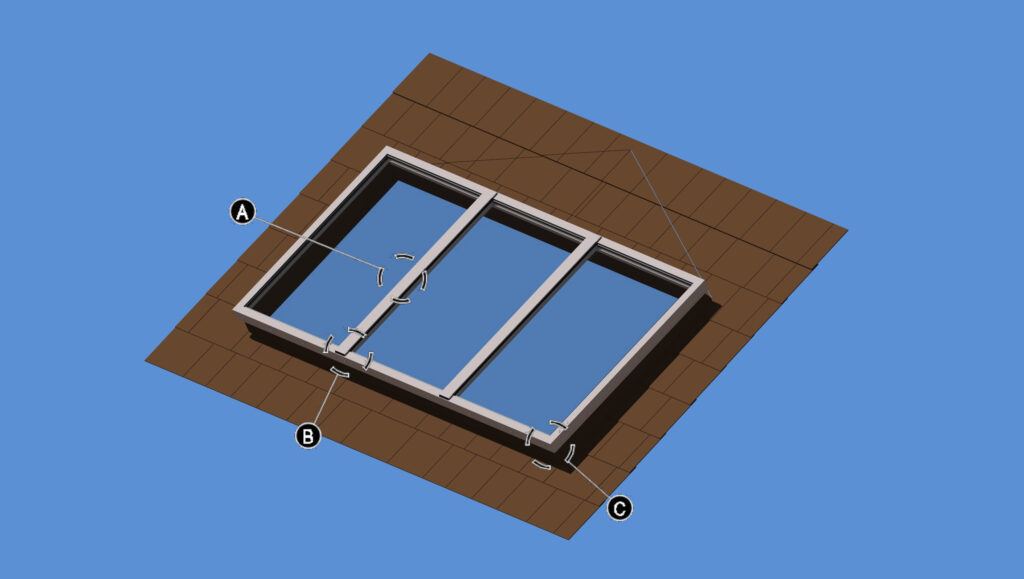 Tandem with Flat Glazing diagram